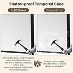 Matte Black Mirror, 30x36 Inch Aluminum Framed Rectangle Mirror, Anti-Rust, Tempered Glass, Square Corner Wall Mirror for Over Sink, Vanity, Bedroom, Entryway, Horizontal/Vertical