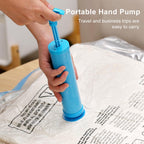 Vacuum Bags for Travel, 12 Pack with Hand Pump, Space Saver Vacuum Storage Bags, Travel Essentials, Clothes, Blankets, Pillows