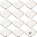 Shappy 12 Pcs Ceramic Jewelry Tray 4.5 in Ring Dish Bulk Decorative Trinket Dish for Bridal Christmas Birthdays Gifts