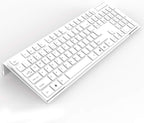 Acrylic Tilted Computer Keyboard Stand for Ergonomic Typing, Keyboard Tray Holder with Silicone Non-Slip Case, White