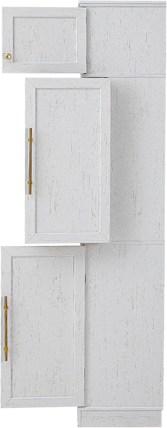 78.2" Tall Farmhouse Kitchen Pantry with 6 Doors and 8 Racks, Versatile ...