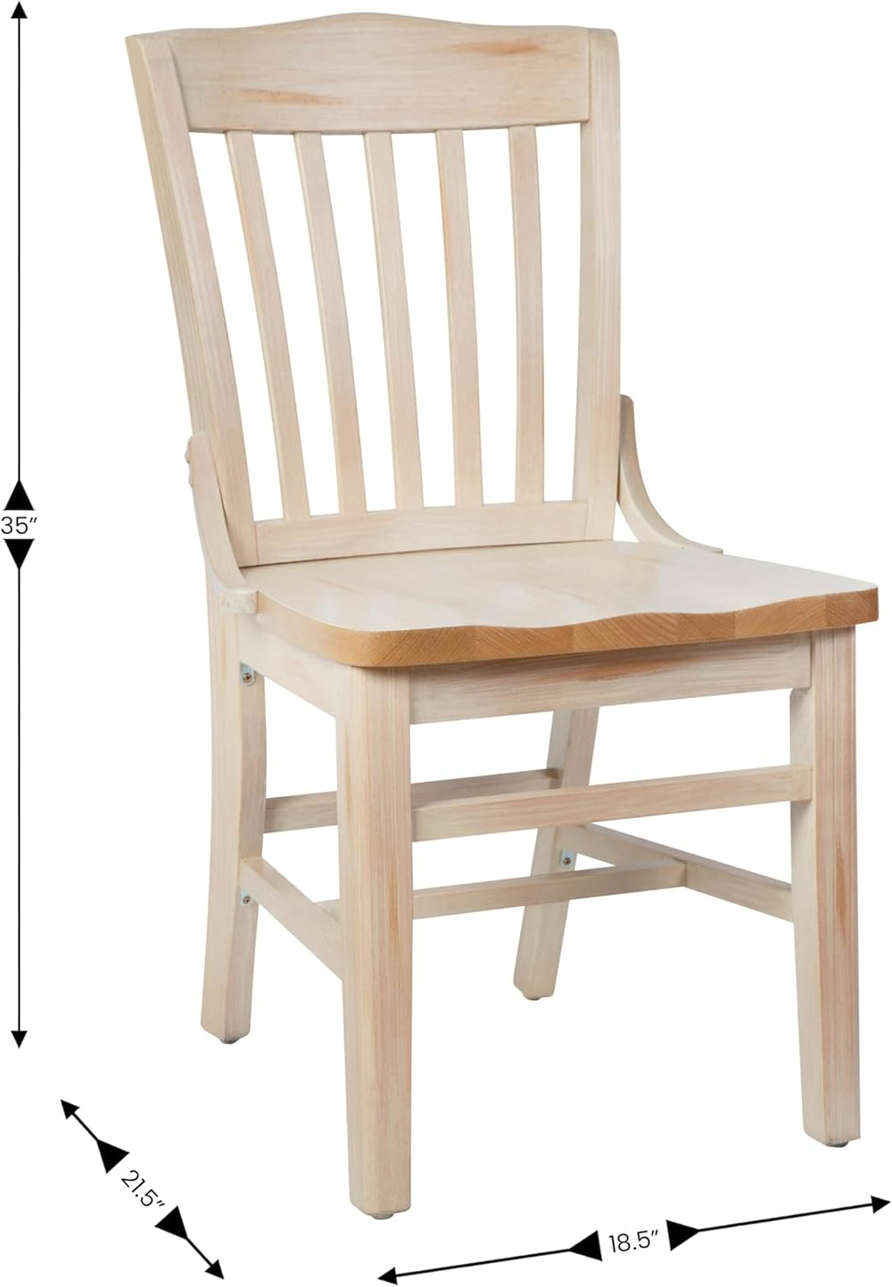 Flash Furniture Hercules School House Back Metal Restaurant Chair - Antique W...