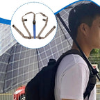 Hands Free Sun Umbrella Holder,Sunshades Accessory Sturdy Portable Unisex Rain Stand for Outdoor Activity, Back