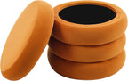ONEVOG Round Storage Ottoman, 20" Small Ottomans Table with Removable Lid, Velvet Fabric Soft Footrest Stool for Couch, Upholstered Stuffed Circle Seat for Living Room/Bedroom/Dorm/Vanity, Orange