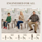 Dining Chairs Set of 4, Modern Dining Room Chairs with Wooden Legs, Upholstered Kitchen Farmhouse Parsons Chairs for Restaurant & Cafe- Beige