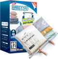 TAILI 12 Pack Vacuum Storage Bags, LONG SIDE ZIP (39x28 inch) Vacuum Seal Bags for Clothing, Jumbo Storage Space Saver for Beddings, Comforters, Blanket, Pillows and Clothes