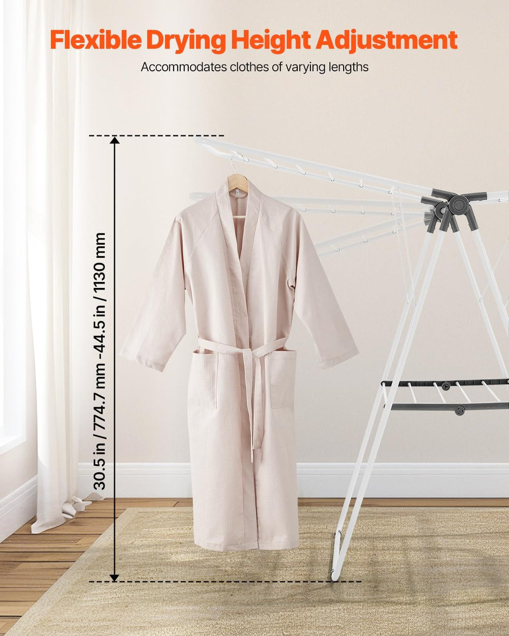 VEVOR Clothes Drying Rack, 2-Tier Foldable Laundry Dryer Rack with Sock Clips...