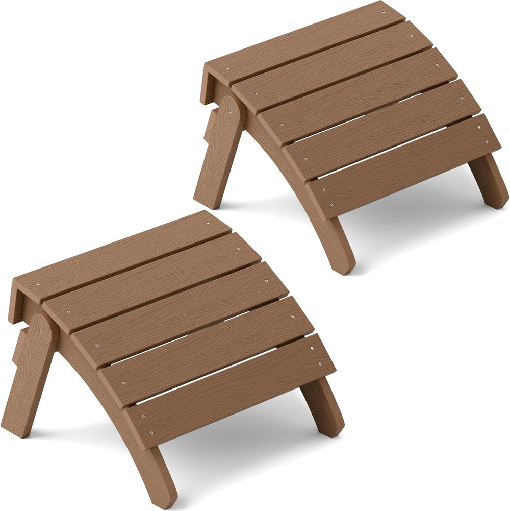 YEFU Adirondack Ottoman, Patio Foot Rest, Adirondack Foot Rest (2-Piece Foldi...