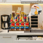 4-Tier Coffee Syrup Organizer 20 Bottles Syrup Rack for Coffee Bar Organizer, Coffee Syrup Stand Holder