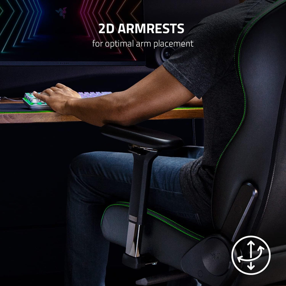 Razer Enki X Essential Gaming Chair, All-Day Comfort, Black | Built-in Lumbar...