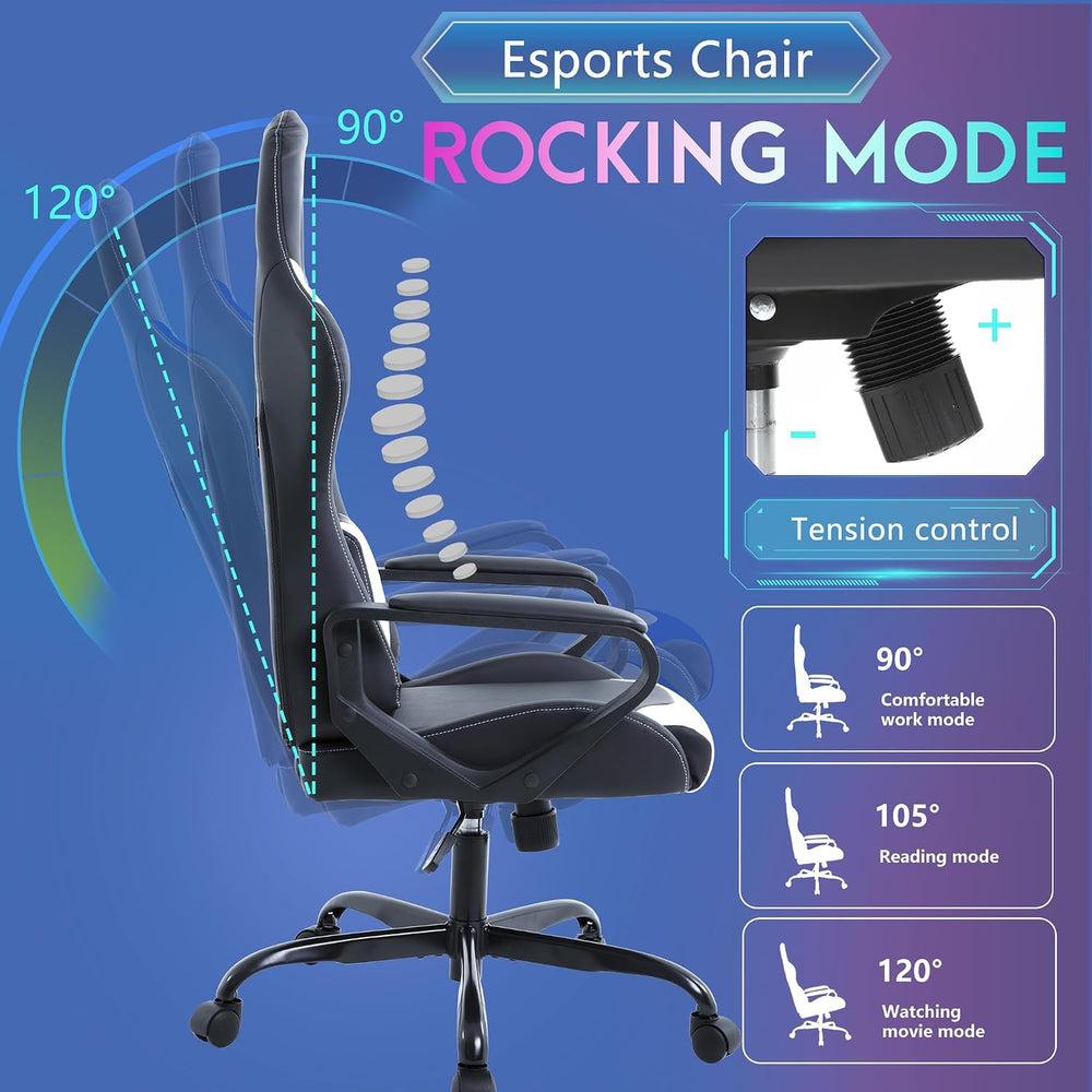 PayLessHere Ergonomic Racing Desk Chair Gaming Chair Computer Chair with Armr...