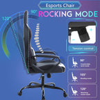PayLessHere Ergonomic Racing Desk Chair Gaming Chair Computer Chair with Armrests 360° Swivel & Caster Pu Desk Task Chair Executive Headrest Lumbar Support for Back Pain Women Men and Adults (White)