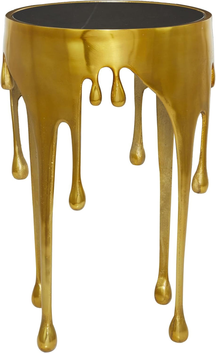 Deco 79 Aluminum Metal Abstract Side Table 16" x 16" x 25", Gold
