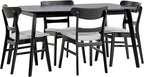 Christopher Knight Home Bryner Dining Set, 19.6 "W x 20.6 "D x 30.8 "H, Black + Light Gray