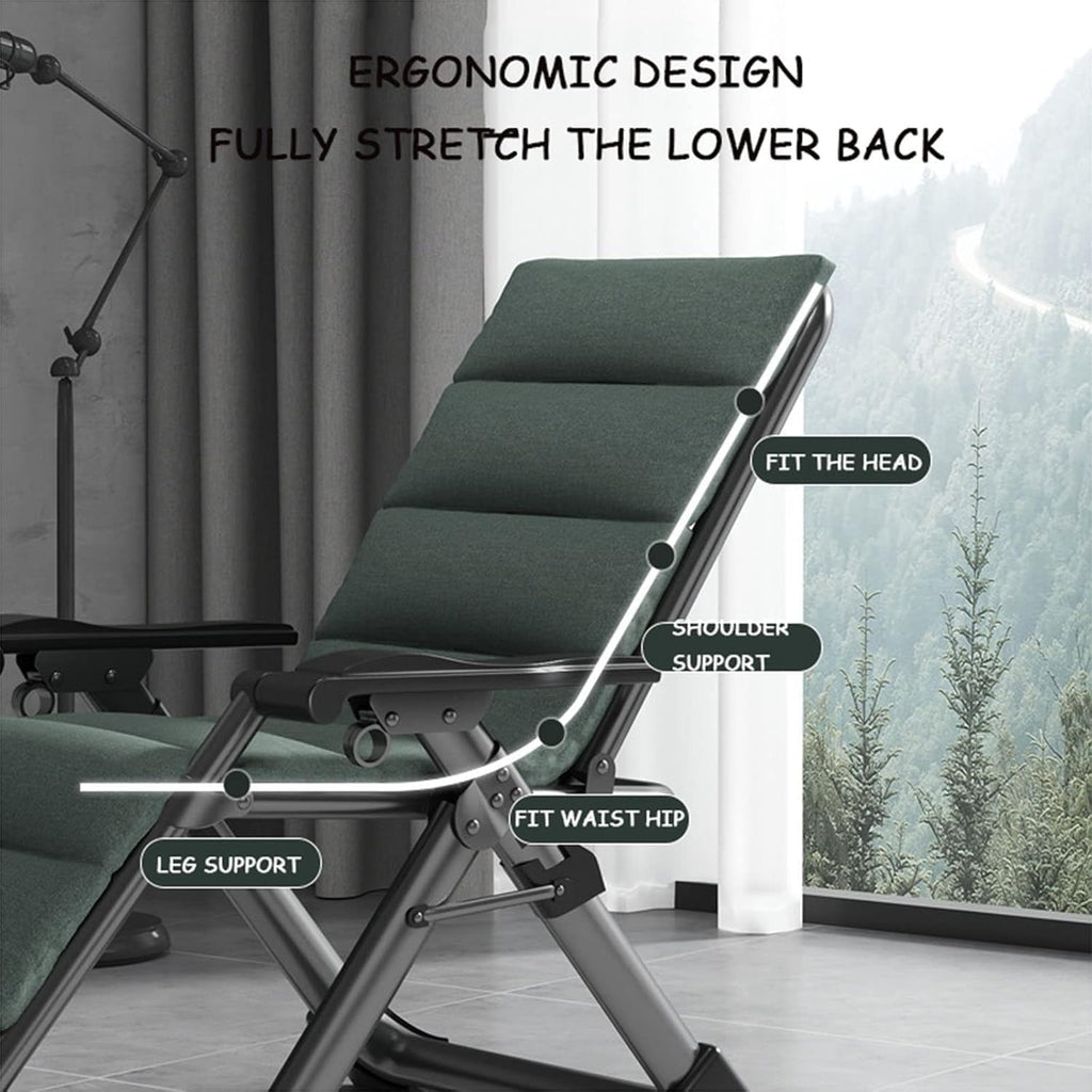 Gravity Reclining Chair, Outdoor Patio Recliner, Adjustable Backrest, Indoor Lounge for Backyard,(E)