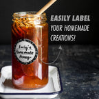 Canning Labels Dissolvable Stickers for Mason Jars and More (2" Round 200/roll) Canning Supplies Washes Off in Seconds Like Magic - Jar Labels Homemade Jam, Jelly, and More (Slate)