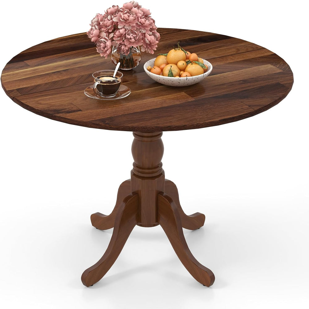 Giantex 39-Inches Round Rubber Wood Dining Table for 4 with Legs, 220 Lbs Cap...