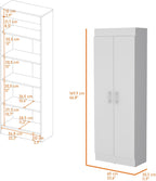 Pantry Cabinet with Sleek 5-Shelf Storage,Credenza,Sideboard Buffet Cabinet,Space-Saving,for Dining Room,Kitchen