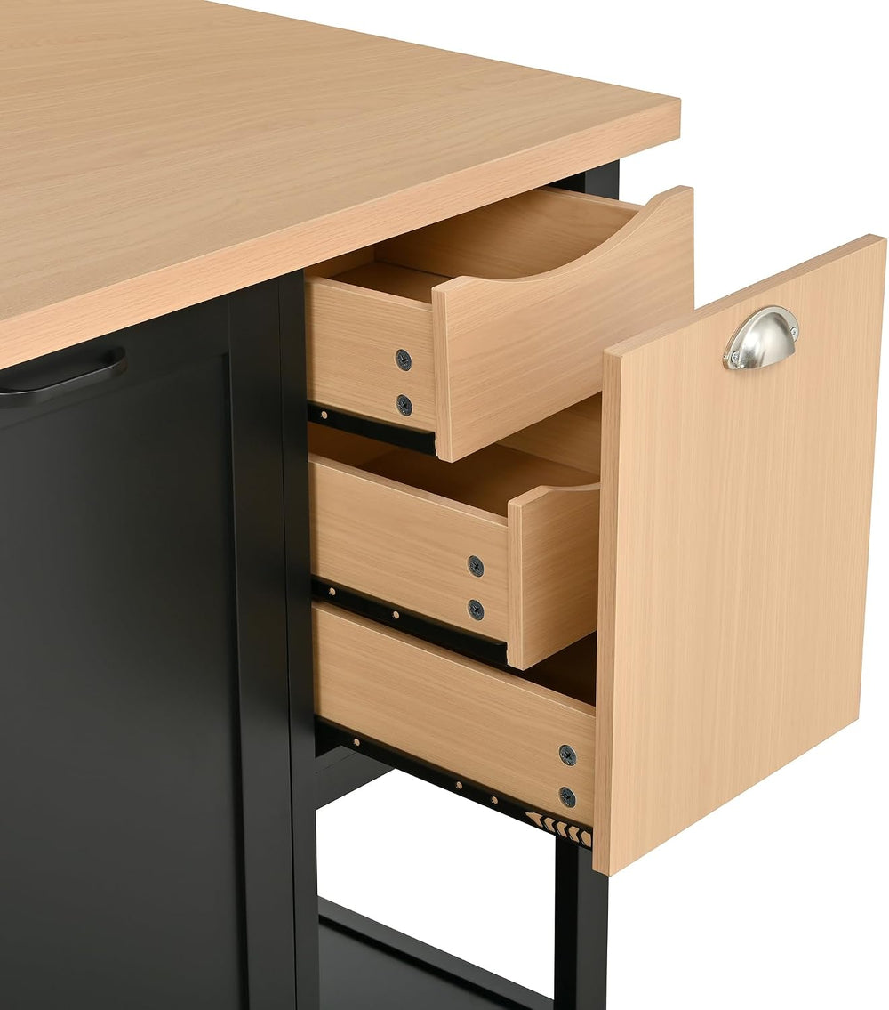 Christopher Knight Home Aaron 58" Kitchen Island with Storage, Modern Is...
