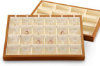 Necklace Organizer, Wood Jewelry Necklace Tray,White Necklace Display For Selling,Premium Earring Storage
