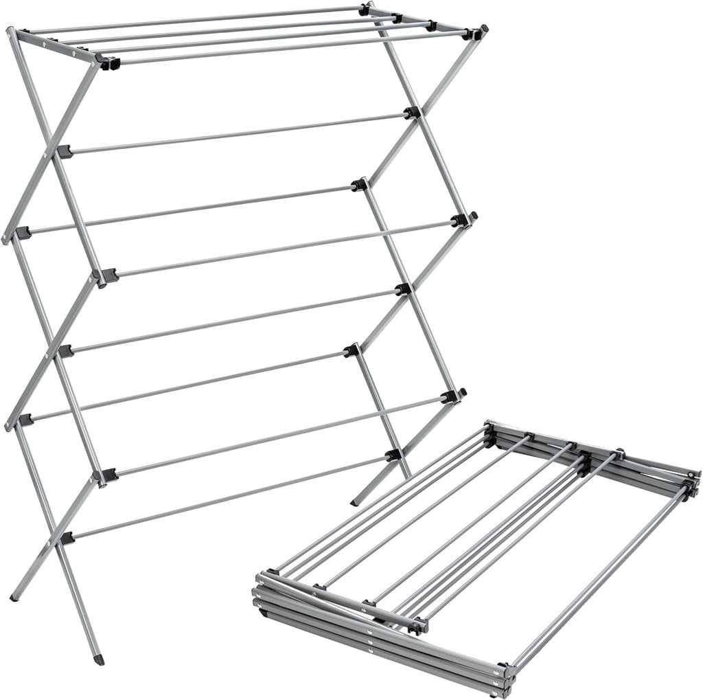 Honey-Can-Do Oversize Collapsible Metal Clothes Drying Rack, Grey
