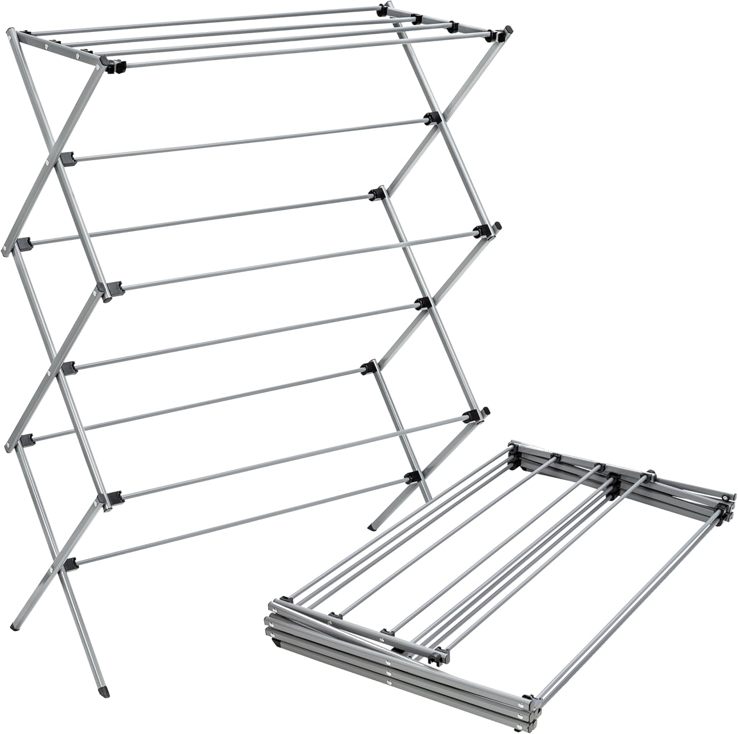 Honey-Can-Do Oversize Collapsible Metal Clothes Drying Rack, Grey