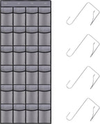 Over the Door Shoe Organizer, 24 Large Breathable Mesh Pockets, Hanging Storage Holder, Hanging Shoe Organizer(Grey)