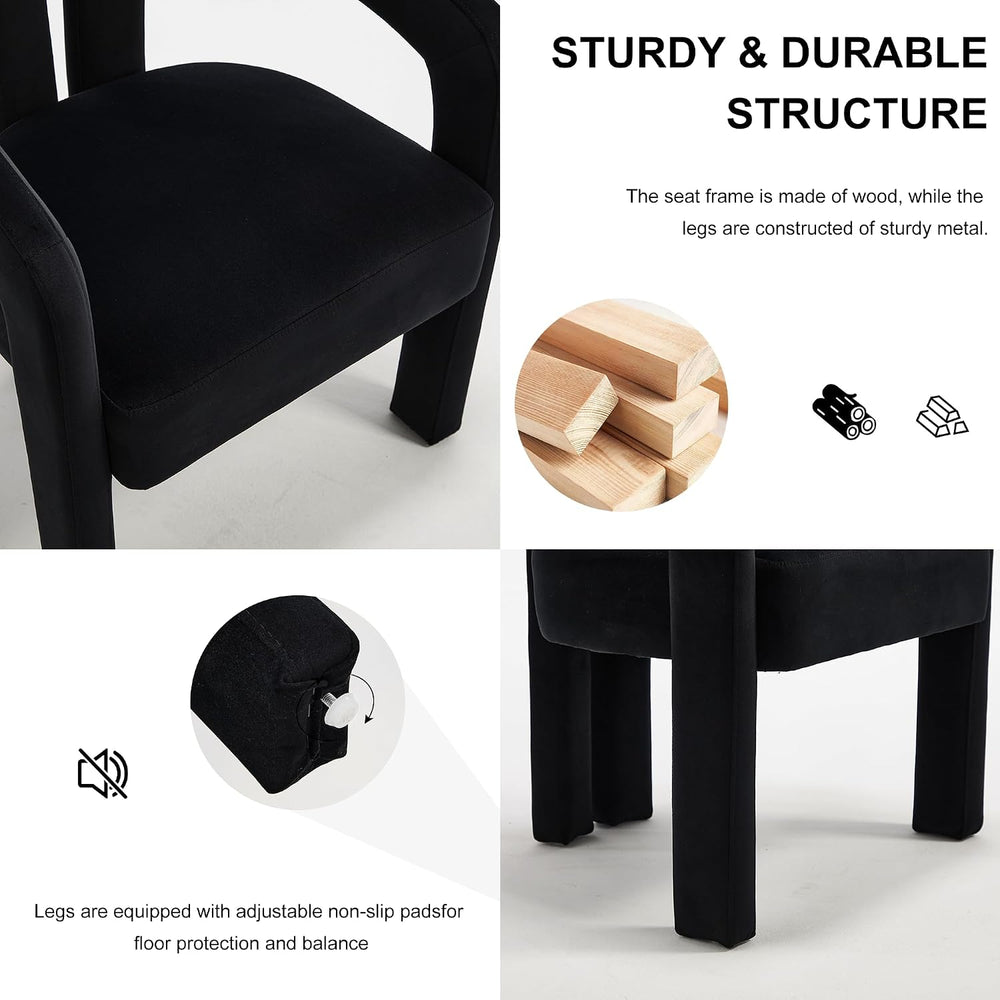 Fabric Barrel Side Chairs, Modern Designed Upholstered Fabric Accent/Dining C...