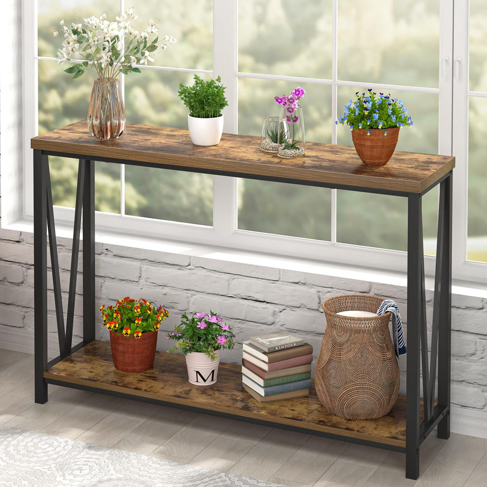 EXCEFUR Entryway Table, Narrow Sofa Console Tables Behind Couch, Modern Entry...