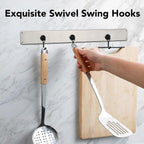 MIKEDE Strong Magnetic Hooks, 40LBS Black Swivel Swing Hooks Heavy Duty, Rare Earth Magnets with for Fridge, Grill Cruise Cabins, Hanging, Kitchen - 28 Pack
