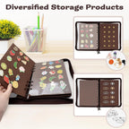 Enamel Pin Display Book Pin Collection Binder Holder Trading Book with 8-Page Display Boards A5 Brooch Pin Storage Organizer Binder Album for Travel Collectors (Dark Brown)