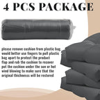 Geetery Outdoor Chair Cushions Set of 4 for Patio Lawn Furniture Wicker Rocking Dining Chairs 42x21x4 Inch High Back Seat Pads Replacement with Ties Weather-Resistant Fade-Resistant Indoor(Dark Gray)