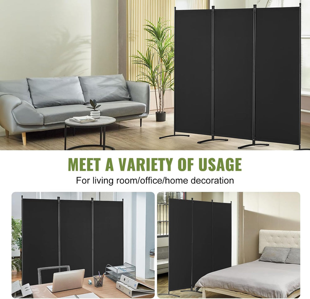 VEVOR Room Divider, 3 Panel Room Dividers and Folding Privacy Screens, Fabric...