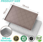 SIKADEER 19" x 19" Under Sink Mat Waterproof, Silicone Mat Kitchen Drawer Shelf and Cabinet Liner, Sink Protector for Kitchen Organizers and Storage, Boot Tray Pet Food Mats
