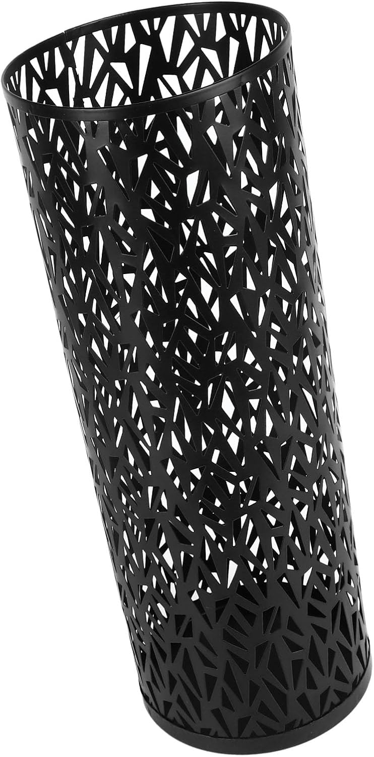 Sorandy Metal Umbrella Holder, Round Freestanding Umbrella Stand, Hollowed Pattern Stand with Quick Drying Design, Ideal for Entryway, Office & Home (S 62x50cm / 24.41x19.69in)