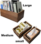 Decorative Nesting Wooden Crates Burnt Umber Stained Rustic Crate Boxes Wood Pallet Bin Storage Boxes for Decorative Display Kitchen Storage Arts & Crafts Set of 3