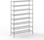 18" Deep x 54" Wide x 86" Height Wire Shelving Kit | 8-Tier | NSF Commercial Storage Rack Unit
