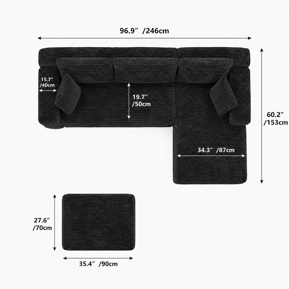 Boneless Couch Modular Sectional Sofa Cloud Couch