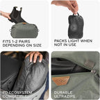 Peak Design Shoe Pouch, Eclipse, Ultralight Travel Organizer Bag for Shoes or Other Items, Weatherproof Shell, Packs into Itself, Fits 1–2 Pairs of Shoes, Works with Peak Design Travel Bags