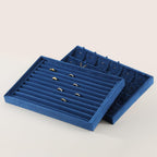 Necklace Storage Tray, Velvet Bracelet Display, Premium Jewelry Organizers,Luxury Jewelry Tray,Blue Necklace Display