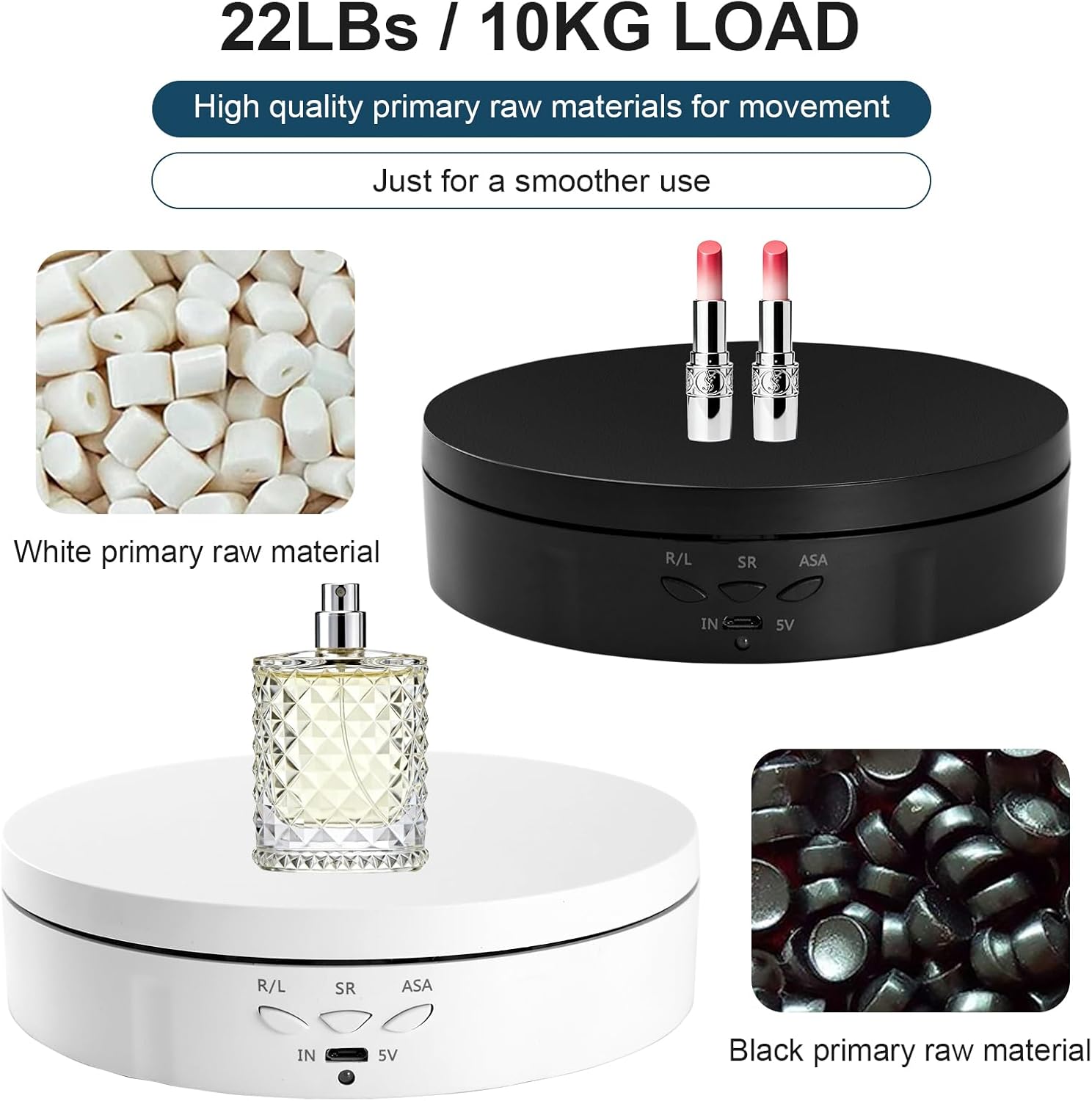 Motorized Rotating Display Stand for Jewelry, Automatic Mute Rotating Stand, Electric Turntable with USB for Display, Remote Control