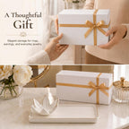 Mystic Touch Ceramic Jewelry Dish with Flower Ring Holder [Golden Trim]
