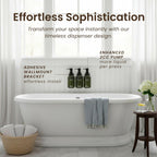 MaisoNovo Shampoo and Conditioner Dispenser - Shower Soap Dispenser Wall Mounted - 16.9 fl oz Set of 3 Green Plastic Bottles Black Pump - Shampoo Dispenser, Shower Dispenser