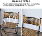 Woven Rattan Folding Chair, Portable Foldable for Home Use, Foldable for Outside, Suitable for Backyard,(85cm/33in)