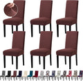 Chair Covers, Stretch Kitchen Dining Room Chair Covers Set of 6, Removable Washable Dining Chair Slipcovers for Home, Hotel, Banque