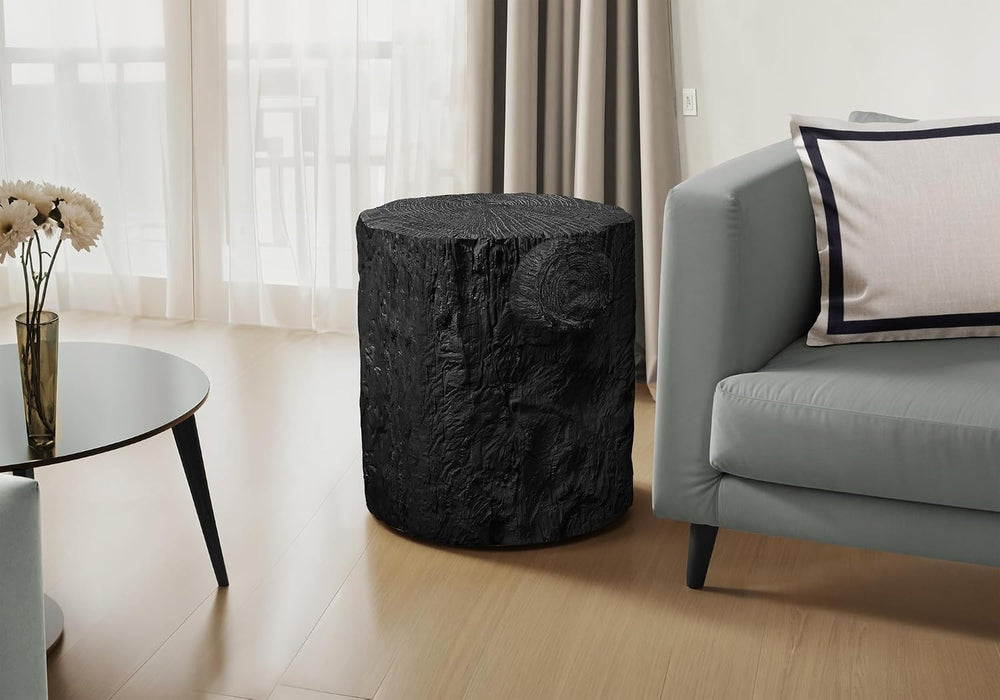 22" Weather Resistant Versatile Accent Table, Side Table with Tree Stump...