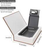 Real Paper Transfer Book Safe, Hollow with Secret Hidden Compartment, Combination Lock, 8.7"×6"×2" (Paris-Combination)