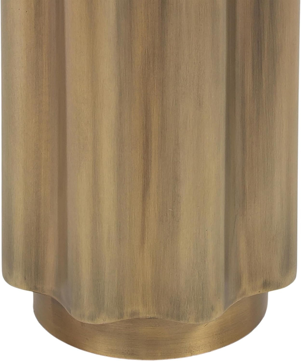 Kate and Laurel Pandey Modern Metal Wavy Drink Table, 9 x 9 x 22, Antique Bra...