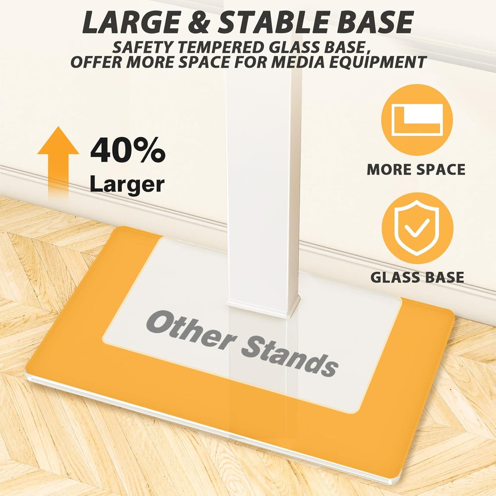 TAVR Swivel Floor TV Stand Base for 32-75 Inch TVs up to 110 lbs | Tall TV St...