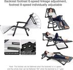 Gravity Chair, All Weather Reclining Lounge with Removable Headrest, Folding Lawn Recliner for Indoor